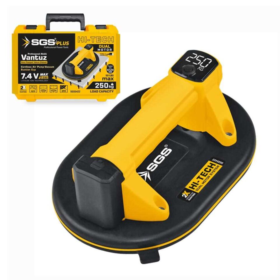 SGS AKÜLÜ VAKUMLU VANTUZ 7.4V 2.0 Ah (250Kg) SGS 5422