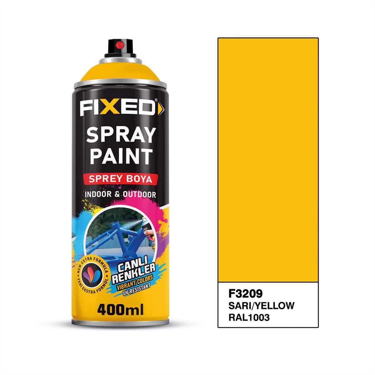 SPREY BOYA AKRİLİK - TAXI SARI (RAL1003) 320 GR 400 ML