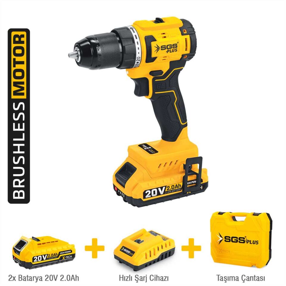 SGS AKÜLÜ VİDALAMA SETİ 45 Nm 20 VOLT 2*2.0 Ah SGS 5528