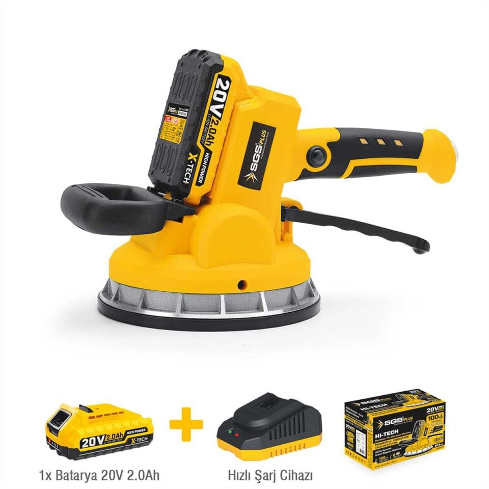 SGS AKÜLÜ SERAMİK-GRANİT TİTREŞİMLİ VANTUZ 20V 1*2.0 Ah SGS 5415