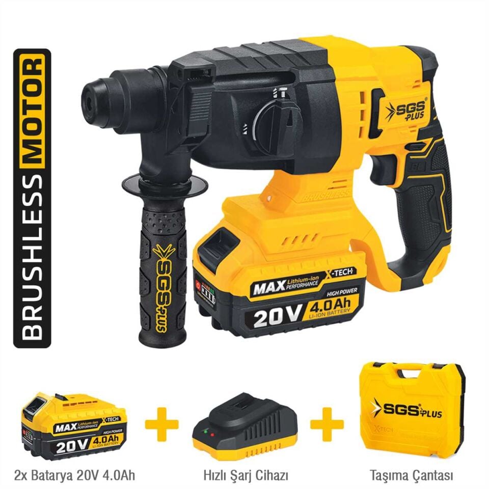 SGS AKÜLÜ ELEKTRO PNÖMATİK DELİCİ SETİ 20V 2*4.0Ah (KÖMÜRSÜZ MOTOR) SGS 5520
