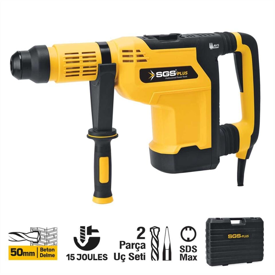 SGS KIRICI DELİCİ MATKAP 1500 Watt 50MM 11KG 15 JOULES (SDS MAX) SGS  5189