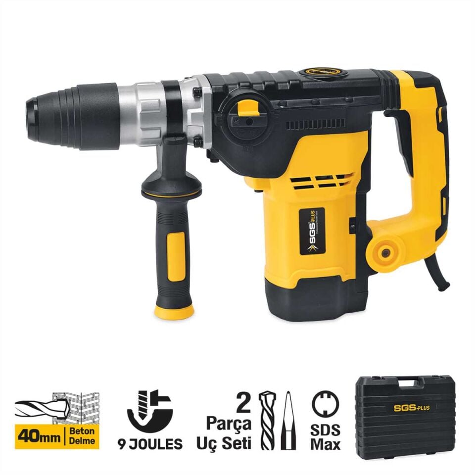 SGS KIRICI DELİCİ MATKAP 1250 Watt 40MM 9KG 9 JOULES (SDS MAX) SGS 5188