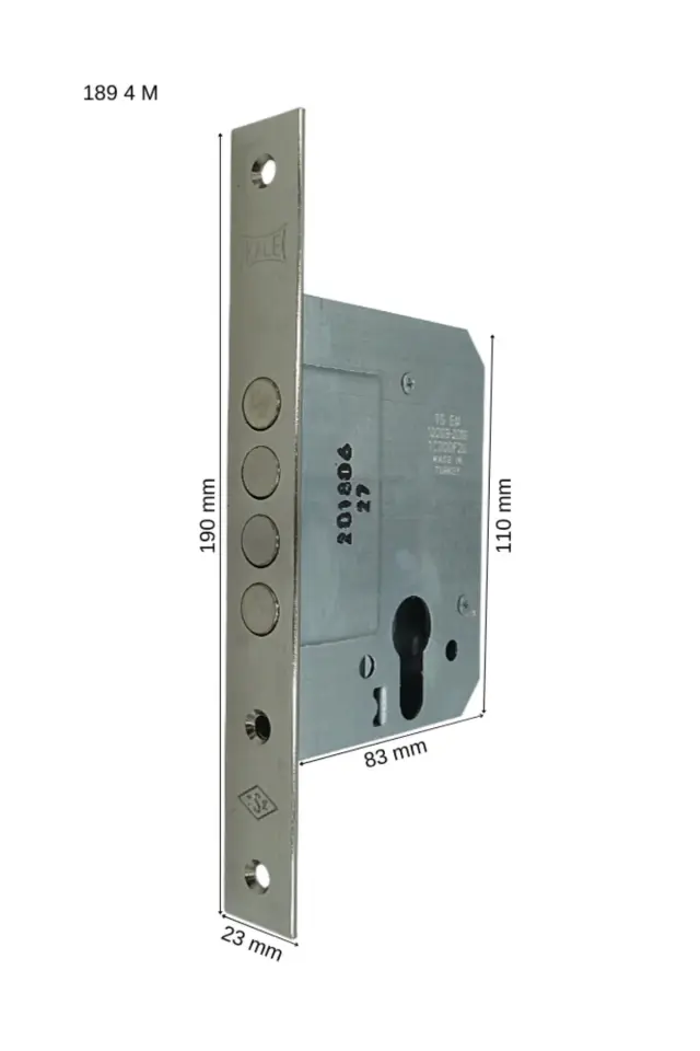 KALE KİLİT 189 4M BAREL KASA 52MM (BARELSİZ)