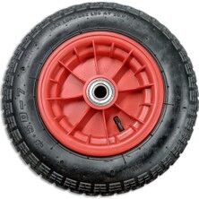 Plastik Jantlı Siboplu 260x85 mm El Arabası Tekeri Burçlu İç Lastikli Şişme Havalı Taşıma Arabaları