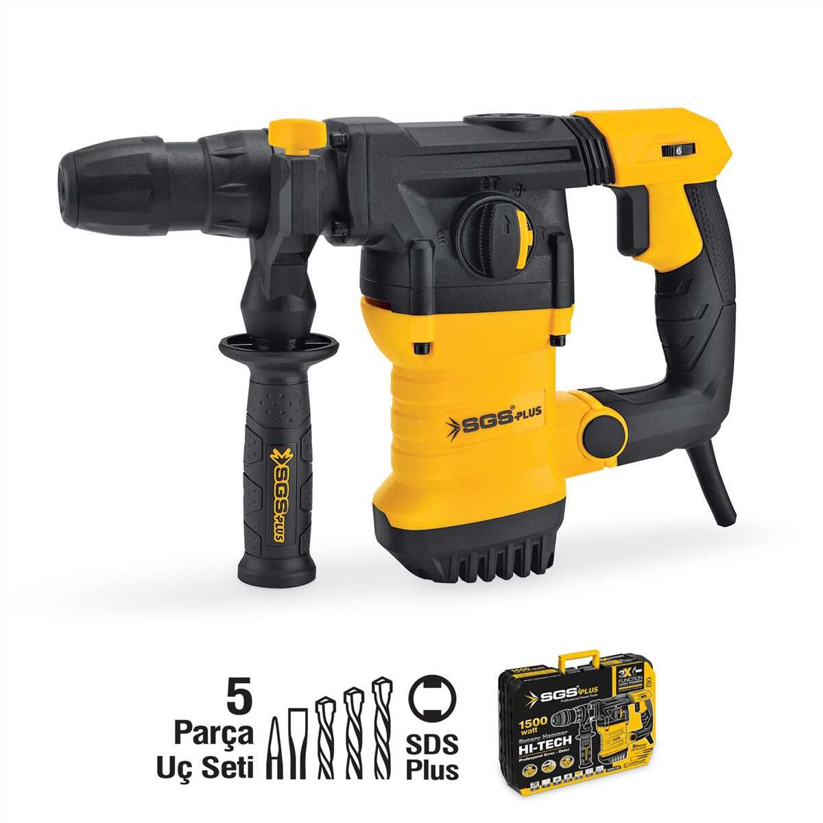 SGS KIRICI-DELİCİ MATKAP 1500 Watt 5 KG (SDS PLUS) SGS 5183