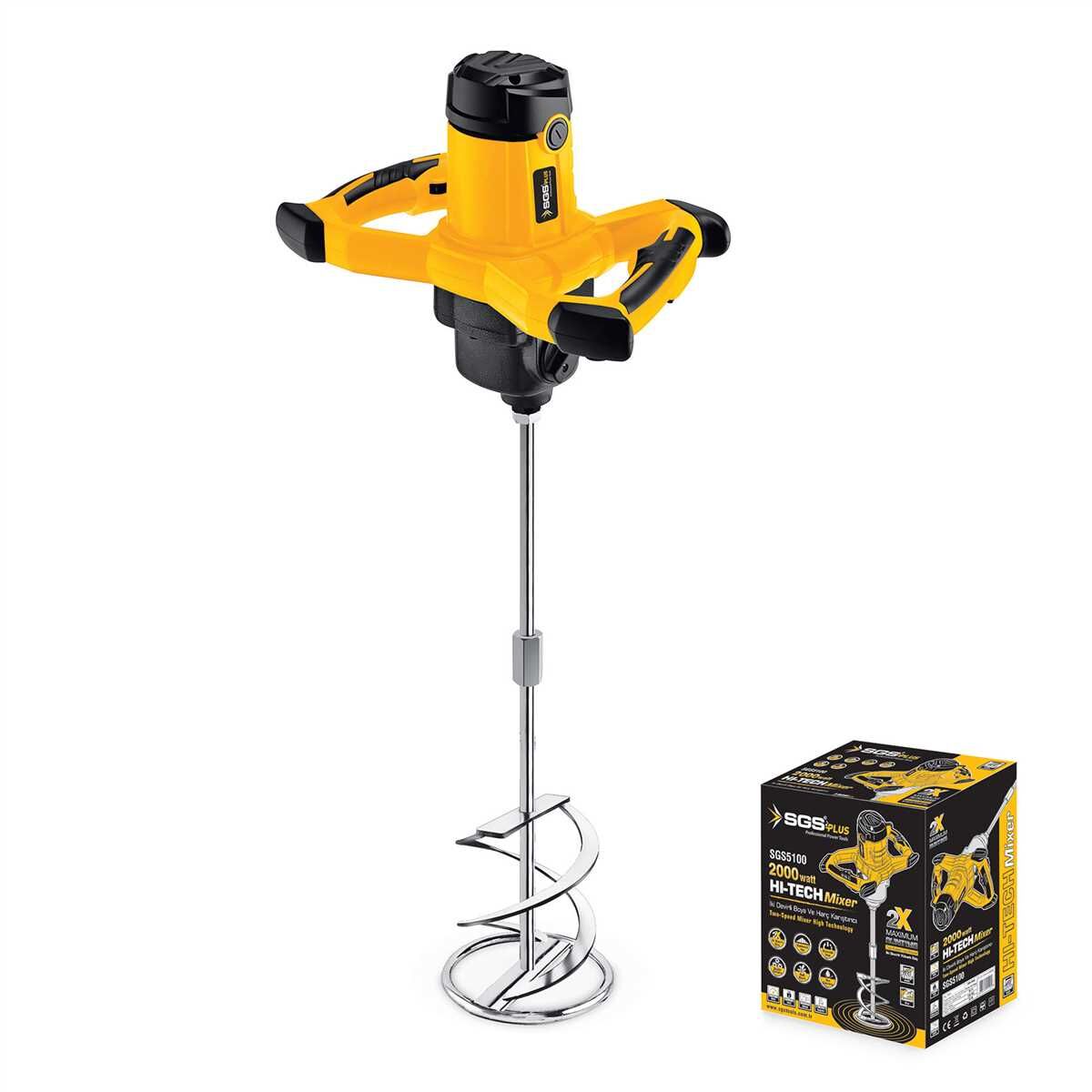 SGS BOYA VE HARÇ KARIŞTIRICI MIXER 2 VİTESLİ (2000 WATT) SGS 5100