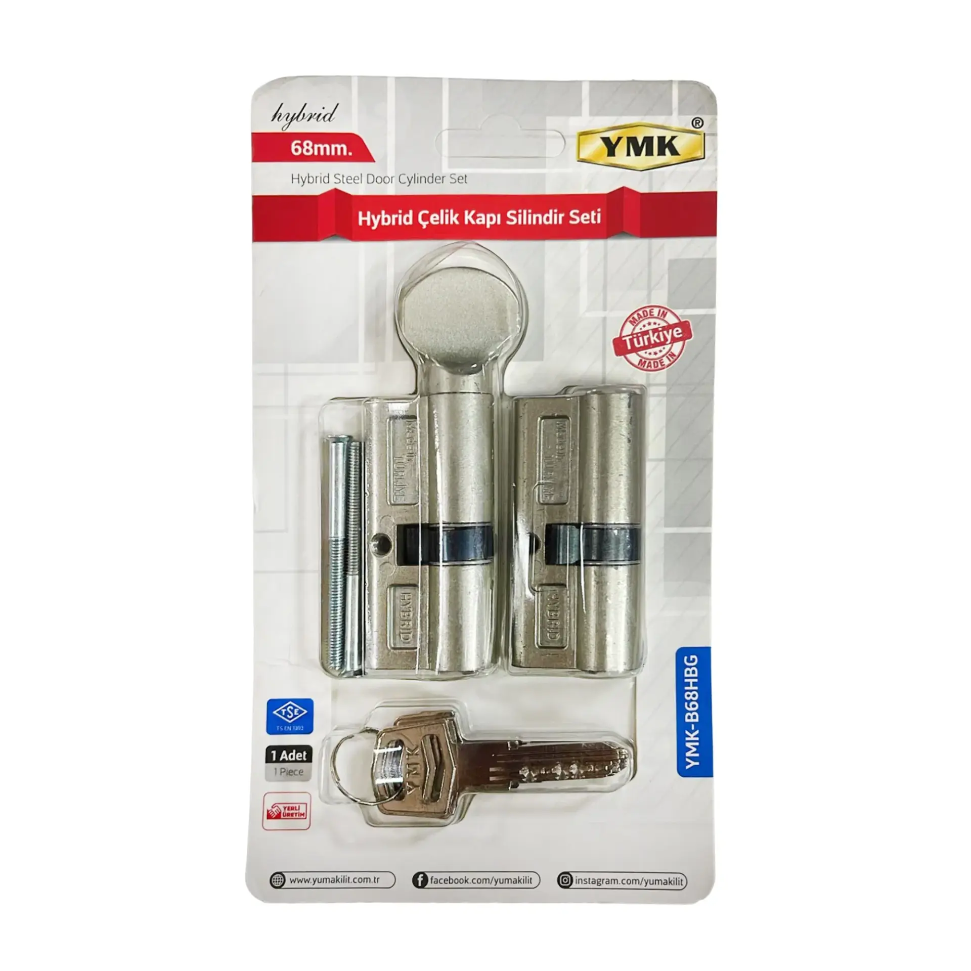 YMK ÇELİK KAPI BİLYALI BAREL SET 68 MM YMK-