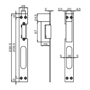 Kale Kilit Bas-aç 125 Monoblok Tip Elektrikli Kapı Karşılığı Kd012/20-125