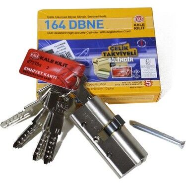 KALE KİLİT 164 DBNE ÇELİK TAKVİYELİ BAREL 68 MM