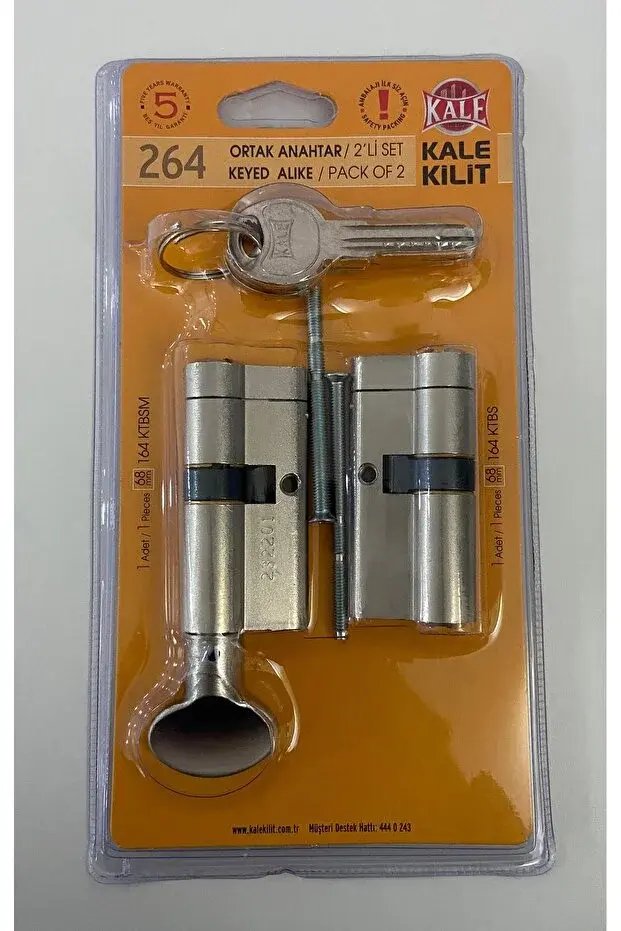 KALE KİLİT 164 KTBS 2'Lİ TUZAKLI  SET BAREL 68MM