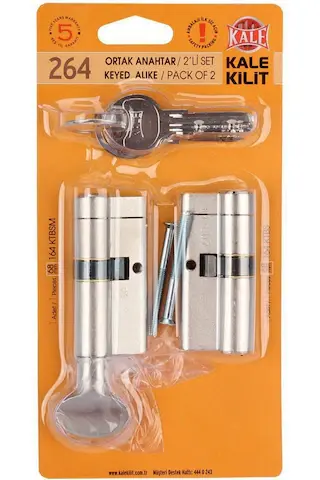 KALE KİLİT 164 KTBS 2'Lİ TUZAKLI  SET BAREL 68MM