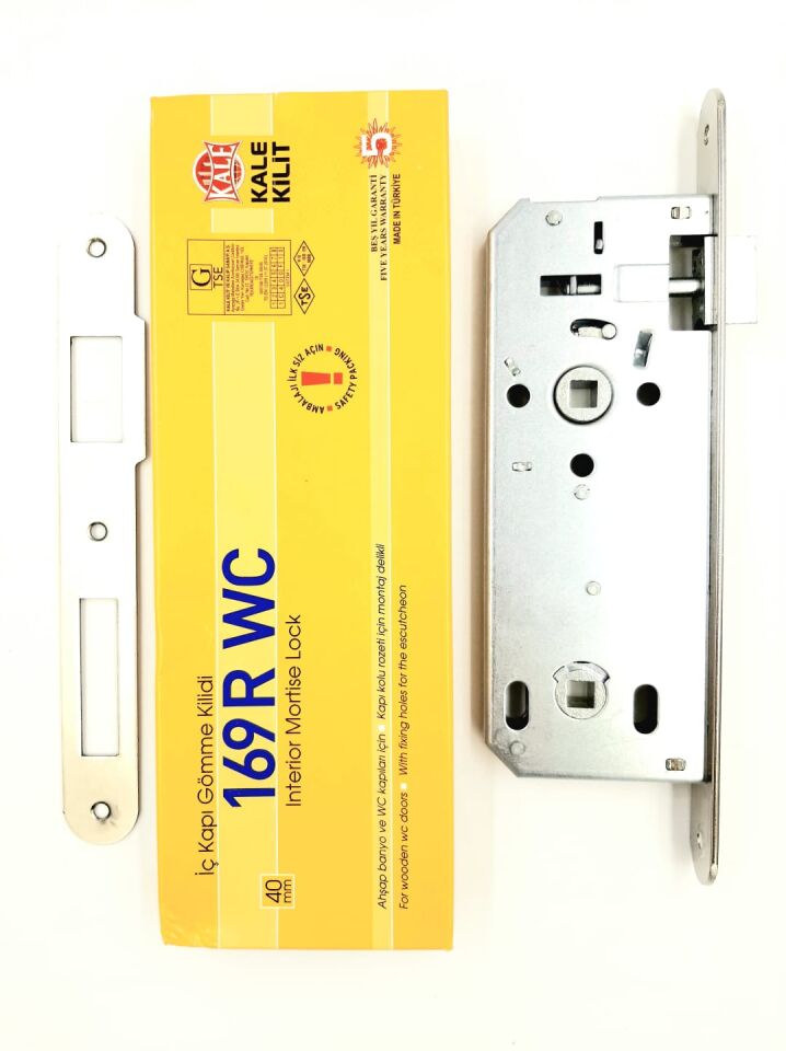 KALE 169 R WC İÇ KAPI KİLİDİ 35 MM NİKEL