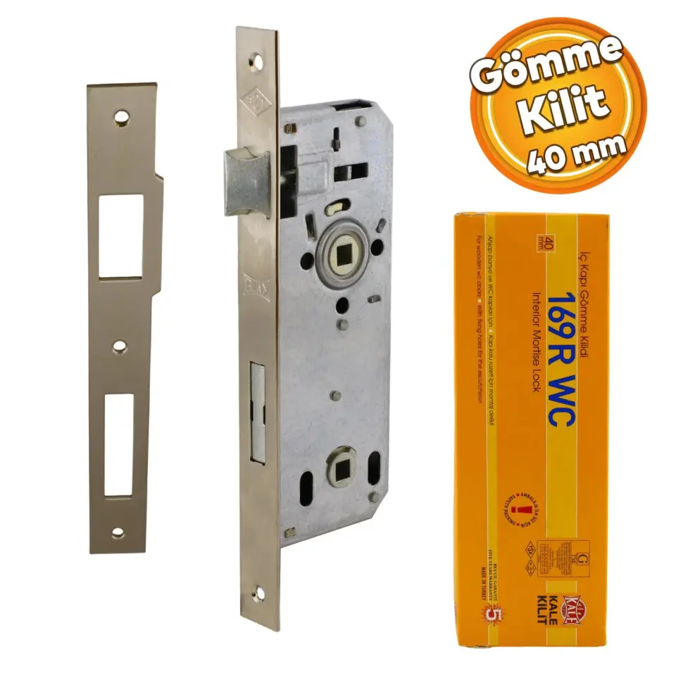 KALE 169 R WC İÇ KAPI KİLİDİ 40 MM NİKEL