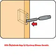 KALE 169 R WC İÇ KAPI KİLİDİ 40 MM NİKEL