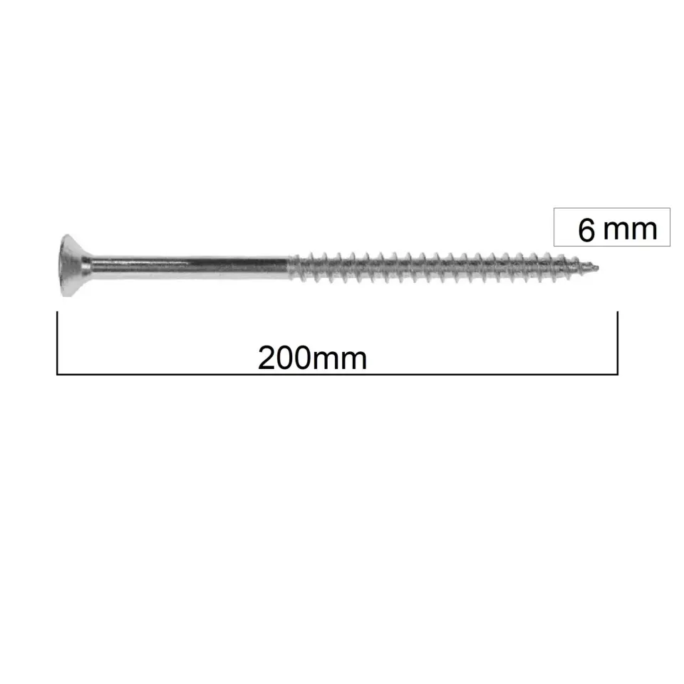 MERİDYEN SUNTA VİDASI 6x200 (50 AD.)