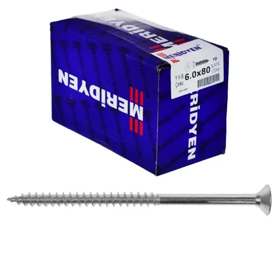 MERİDYEN SUNTA VİDASI 6x80 (100 AD.)