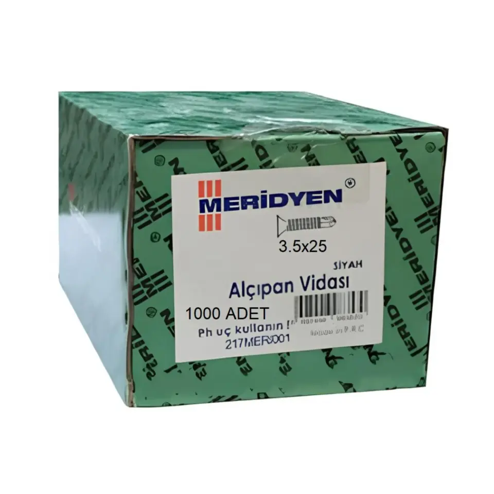 MERİDYEN ALÇIPAN VİDASI M.U.V 3.5x25 (1000 AD.)