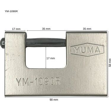 Yuma Asma Kilit Kayar Milli Yatay Gri 90 mm