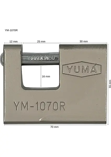 Yuma Asma Kilit Kayar Milli Yatay Gri 70 mm