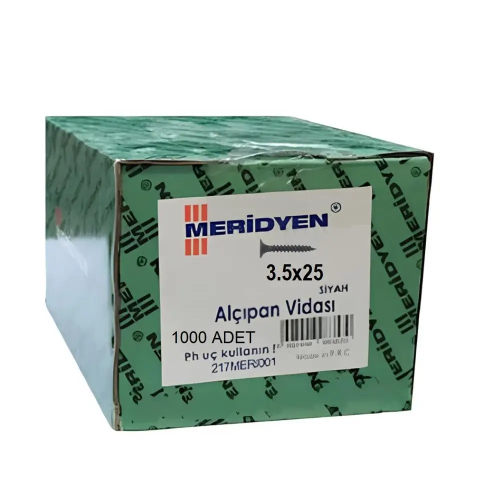 MERİDYEN ALÇIPAN VİDASI SİVRİ 3.5x25 (1000 AD.)