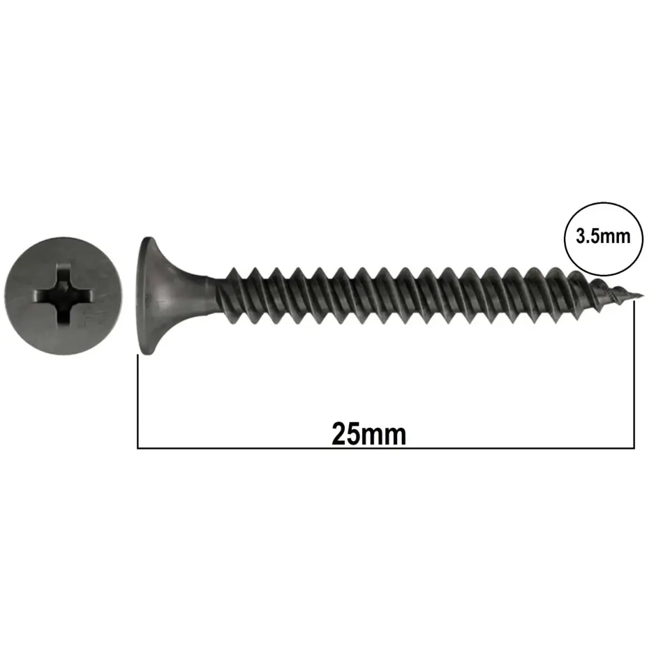 MERİDYEN ALÇIPAN VİDASI SİVRİ 3.5x25 (1000 AD.)