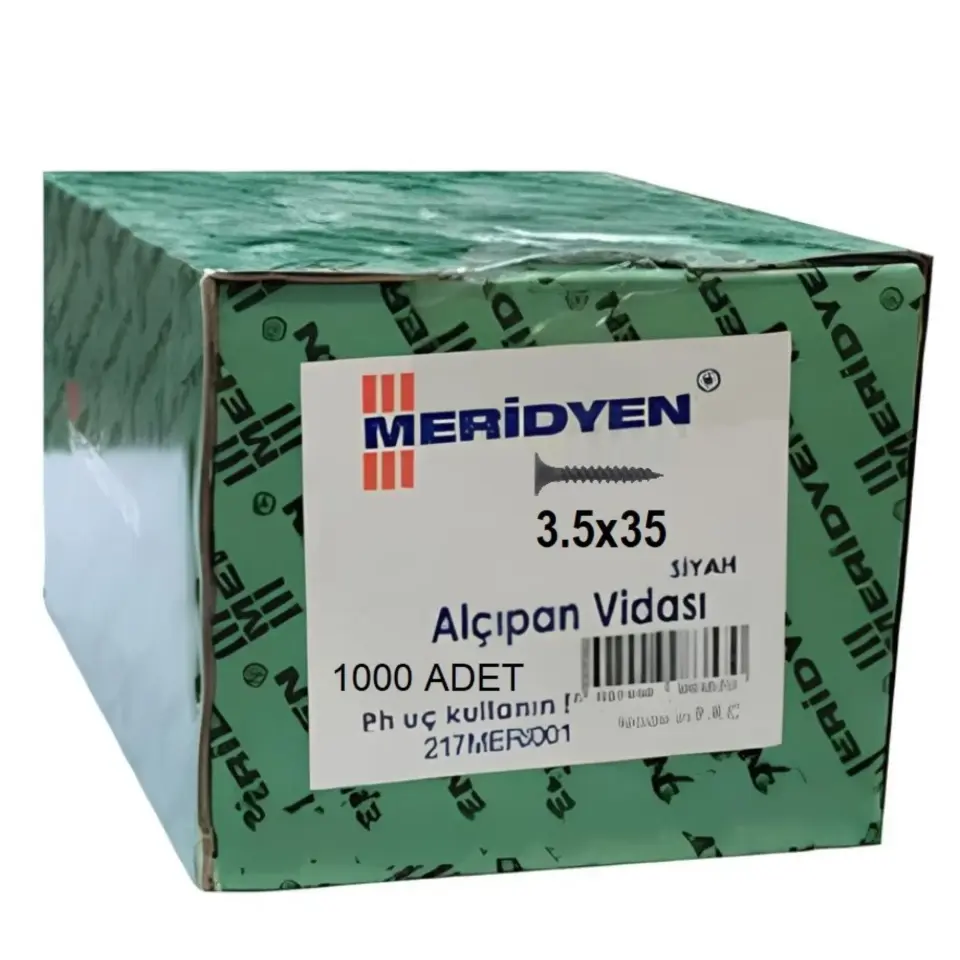 MERİDYEN ALÇIPAN VİDASI SİVRİ 3.5x35 (1000 AD.)