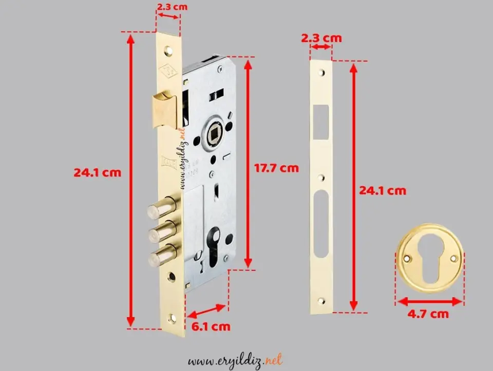 Kale 2000 152-3mr 45 Mm 3 Milli Silindirli Gömme Kapı Kilidi Barelli