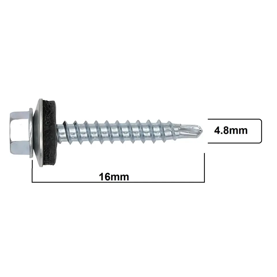 MERİDYEN TRAPEZ ÇATI VİDASI 4.8x16 (500 AD.)