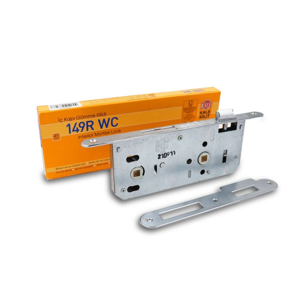 KALE 141 R WC İÇ KAPI KİLİDİ 45 MM KROM OVAL