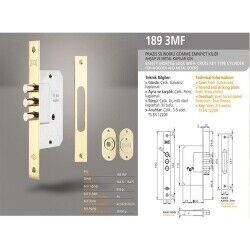 KALE 189-3MF GÖMME EMNİYET KİLİDİ 45MM