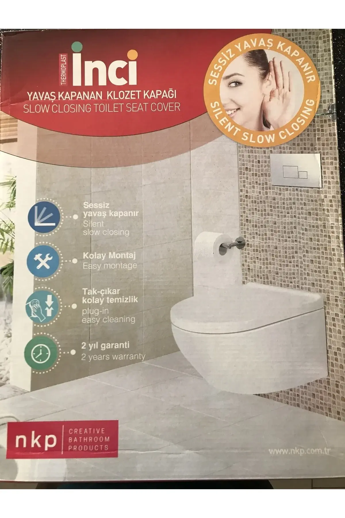 NKP SLİM SMART KLOZET KAPAĞI Yavaş Kapanan