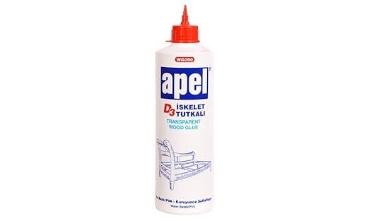 APEL D3 Iskelet Tutkalı Tahta Ahşap Kuvvetli Yapıştırıcı Su Bazlı Pvac. Şeffaf Tutkal 700 Gr.