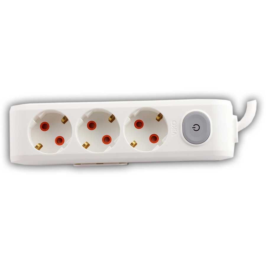 VİKO ÜÇLÜ PRİZ ANAHTARLI 3 METRE