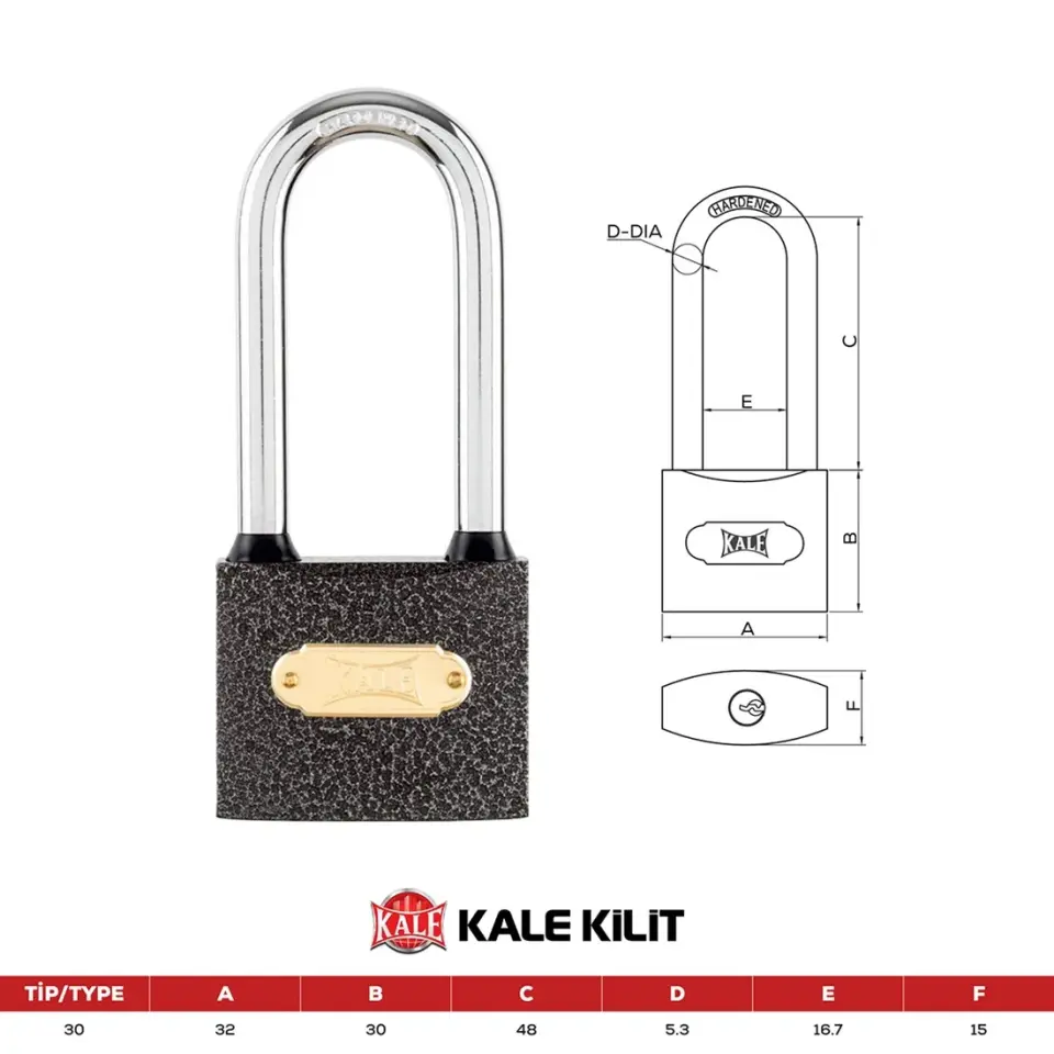 KALE ASMA KİLİT UZUN KANCA 70-530