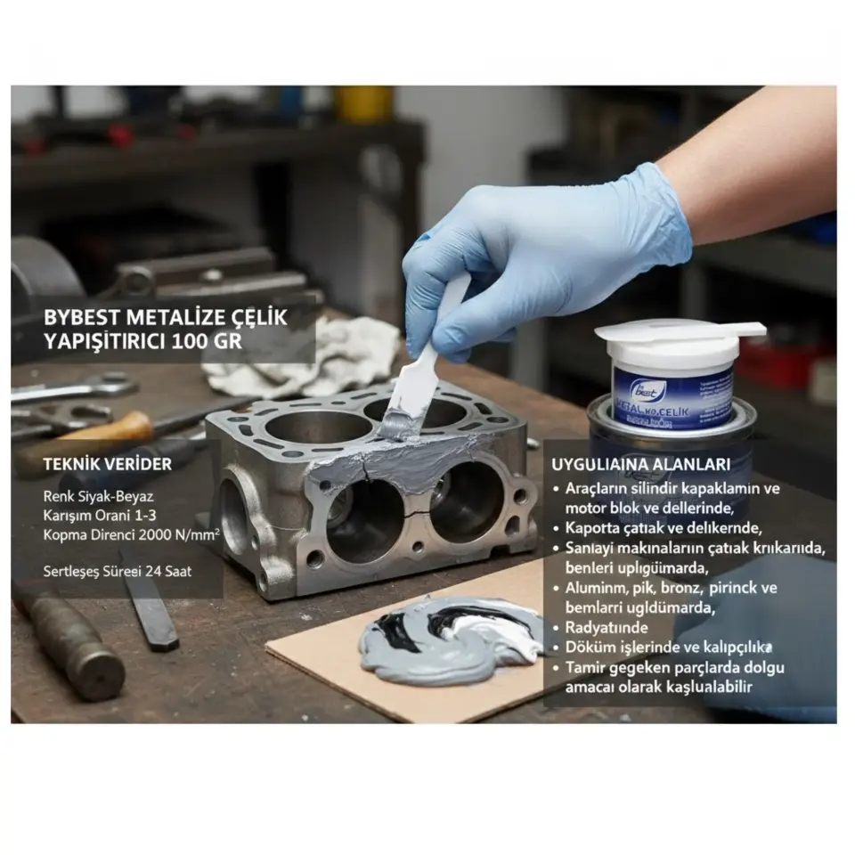 BYBEST METALİZE ÇELİK YAPIŞTIRICI 100 GR