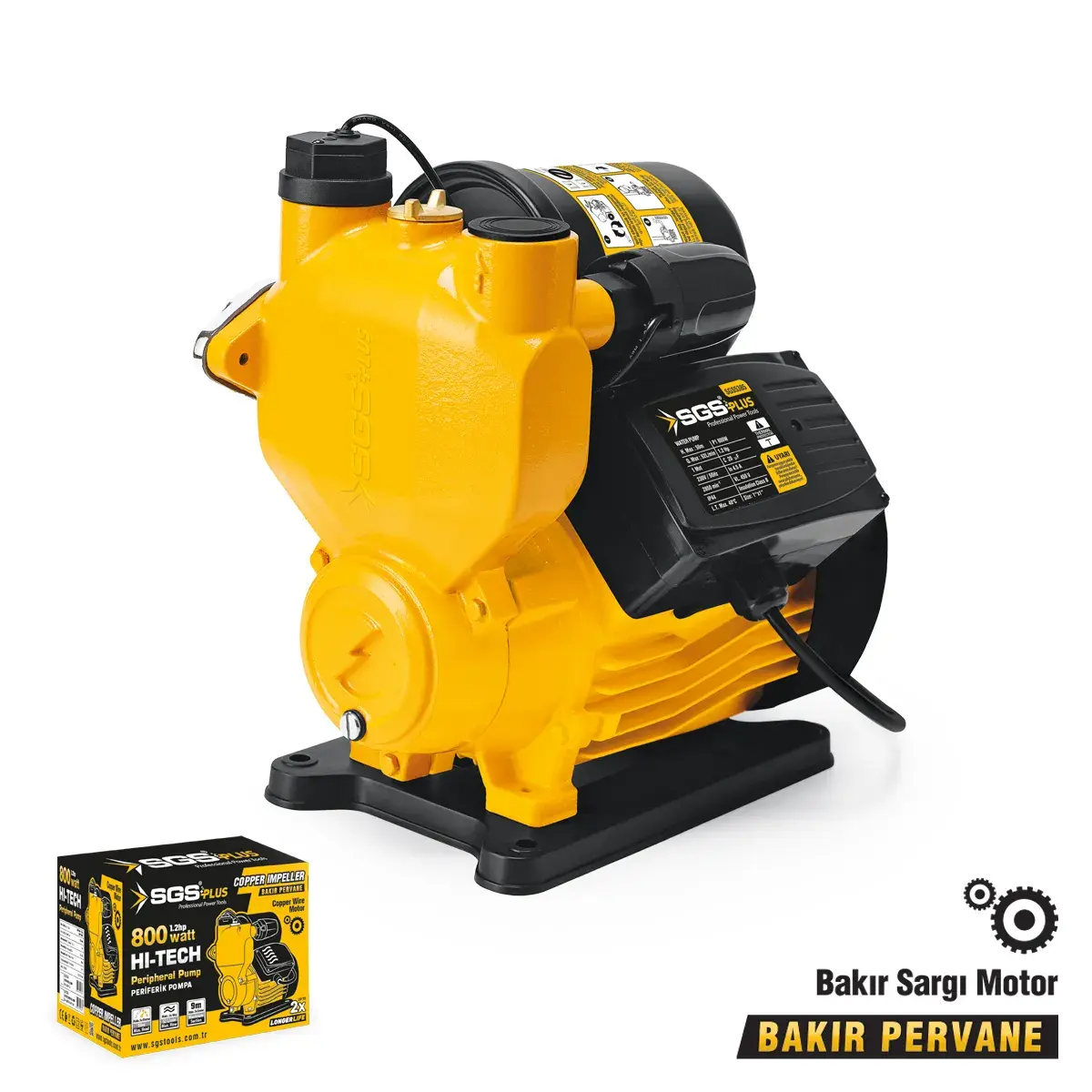 SGS OTOMATİK PERİFERİK SU POMPASI 800 WATT 1.2 HP SGS 5385