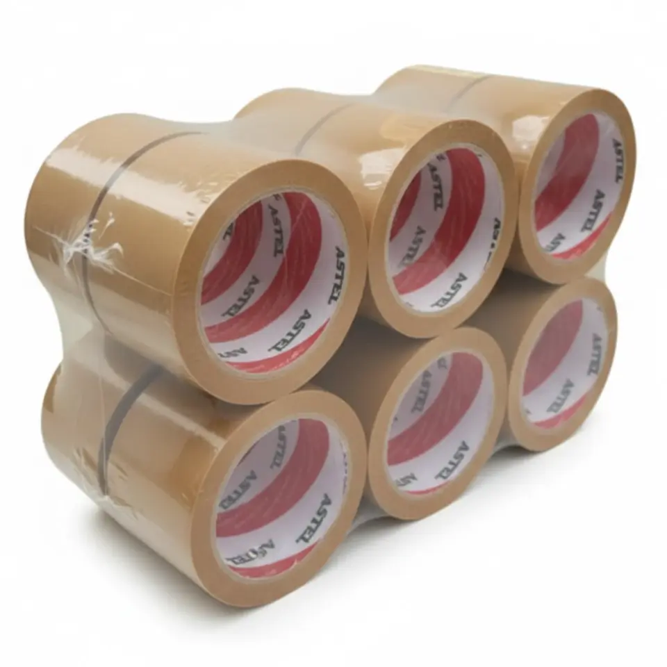 ASTEL KOLİ BANTI 70 MMx66 MT KAHVE