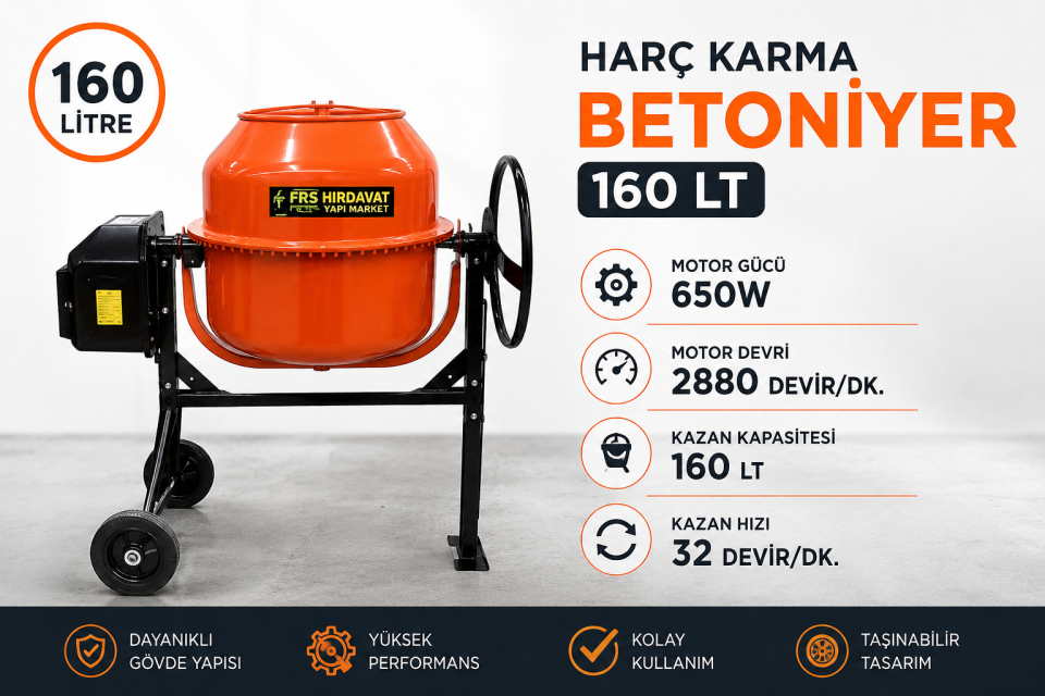HARÇ KARMA BETONİYER 160 LT