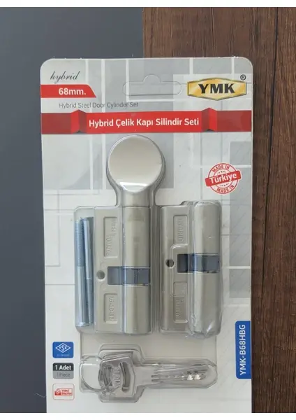 Ymk Hybrid Çelik Kapı Kilidi Silindir Barel 68 MM 2'li Seti
