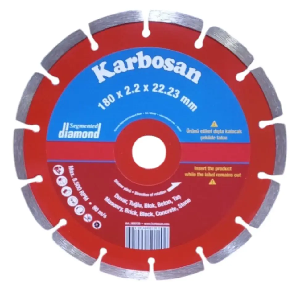 KARBOSAN SEGMENTLİ ELMAS KESİCİ 180x2.2x22(950120)