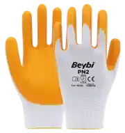 Beybi PN2 Polyester Örme Nitril Eldiven (Ekonomik)