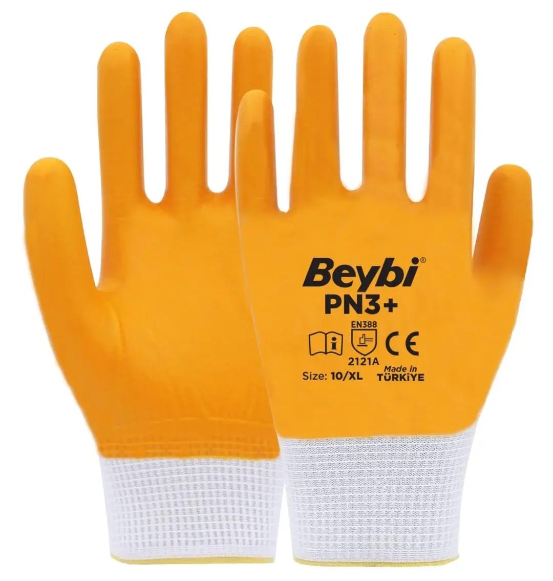 Beybi PN3+ Polyester Örme Nitril Eldiven