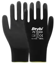 Beybi Pu Touch Poliüretan Kaplı Polyester Örme Eldiven