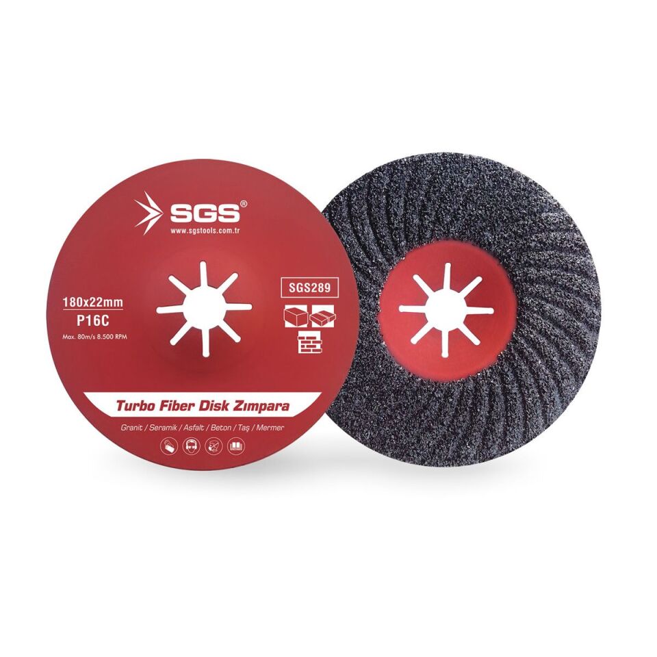 SGS TURBO FİBER DİSK ZIMPARA (115MM) SGS 288