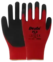 Beybi PL9 Polyester Örme Lateks Eldiven