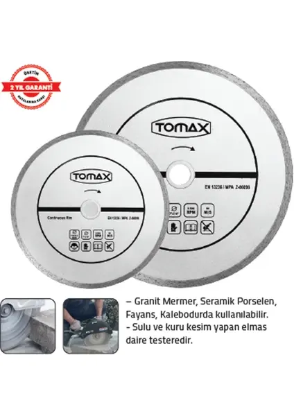 Tomax Sürekli Elmas Fayans Kesici 180 mm