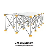 SGS KATLANIR ÇALIŞMA TEZGAHI ALÜMİNYUM 225*113*85 CM SGS 922
