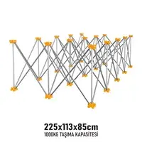 SGS KATLANIR ÇALIŞMA TEZGAHI ALÜMİNYUM 225*113*85 CM SGS 922