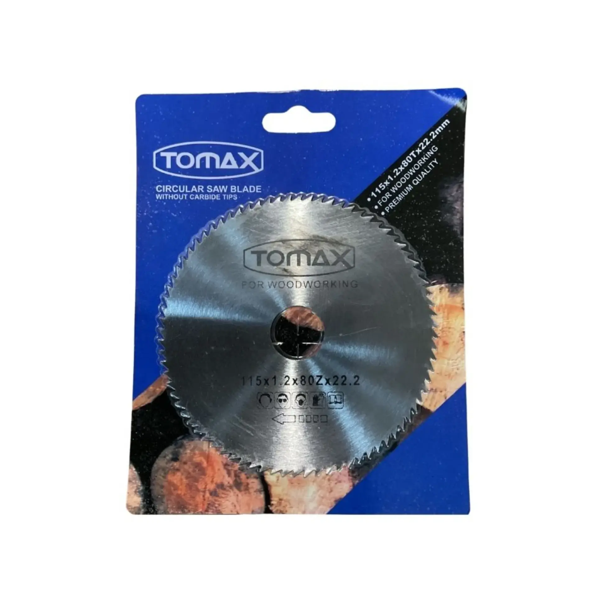 TOMAX AĞAÇ DAİRE TEST.ELMASSIZ 115x1.2x80Zx22.2